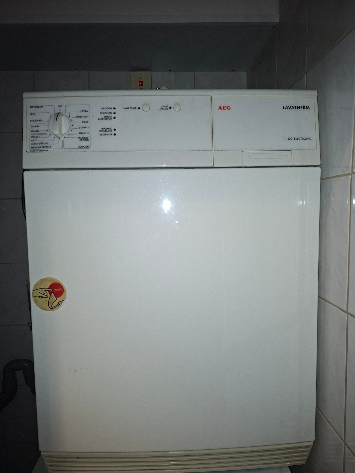 AEG Lavatherm T 520 Elektronische Wasdroger, Ophalen, Gebruikt, Voorlader, Luchtafvoer