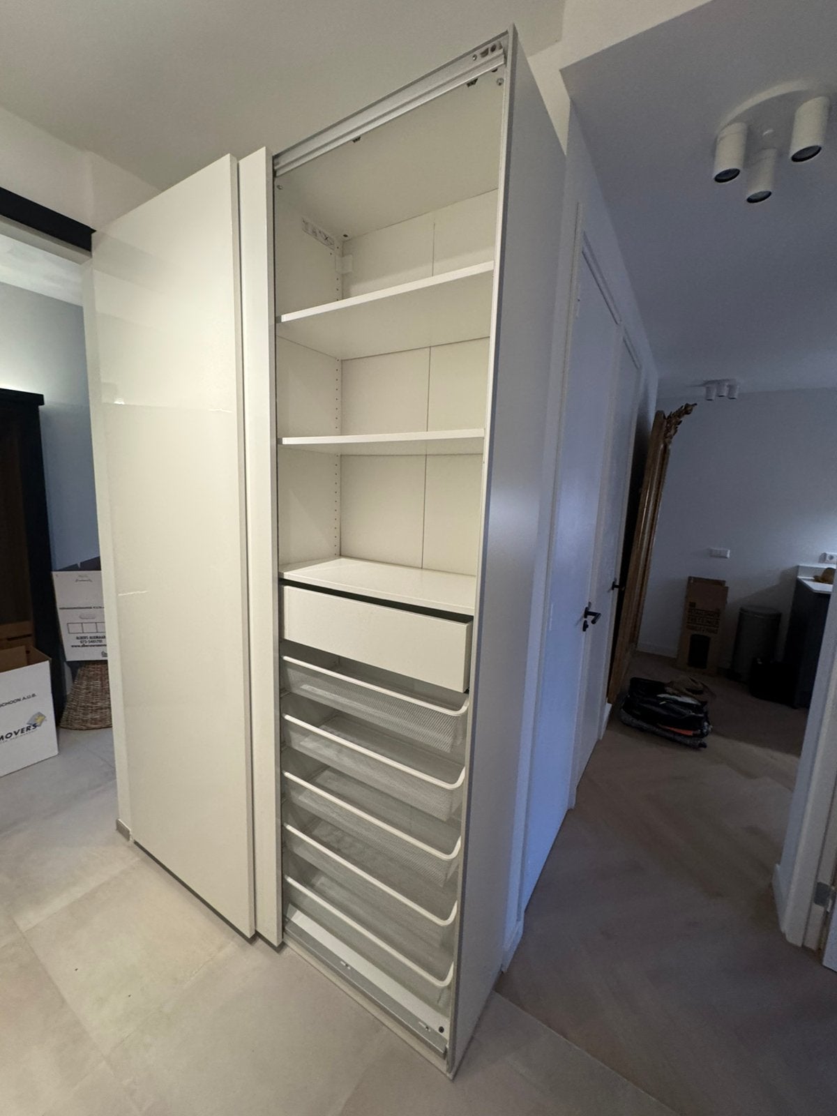 Ikea PAX hoogglans schuifdeur kasten, Ophalen, Zo goed als nieuw, 50 tot 75 cm, 200 cm of meer