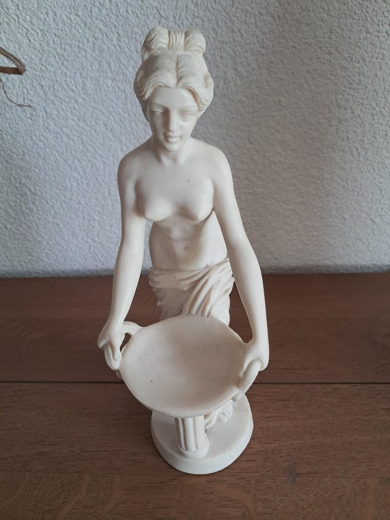 Grieks beeld godin - Klassiek wit beeldje, Antiek en Kunst, Ophalen of Verzenden, 20 - 50 cm, Beeld, Wit
