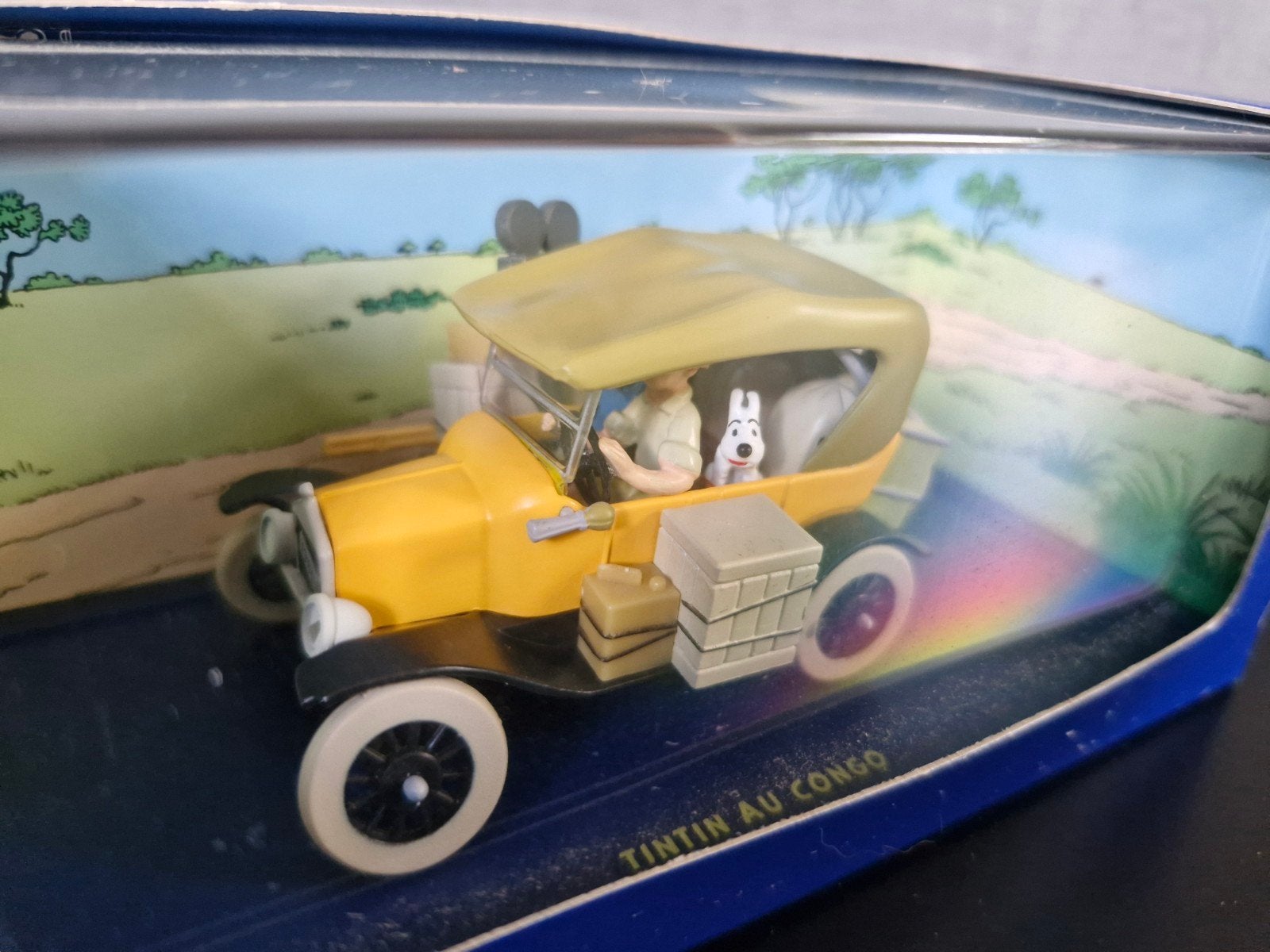 Tintin Ford T uit Kuifje in Afrika - Modelauto 1:43, Ophalen of Verzenden, Zo goed als nieuw, Auto, Overige merken