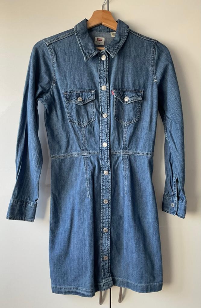 Nieuwe Levi's spijkerjurk maat XS, Blauw, Nieuw, Ophalen of Verzenden, Maat 34 (XS) of kleiner
