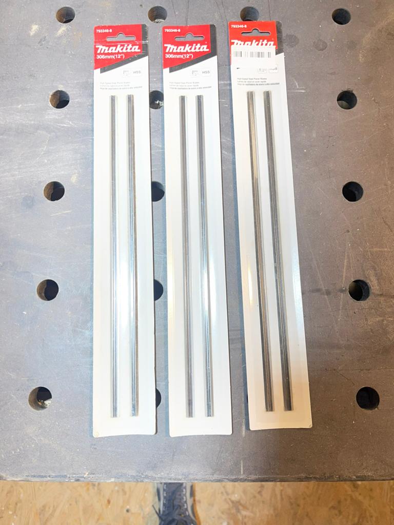 Te koop 3 sets schaafmessen voor Makita 2012 NB, Ophalen of Verzenden, Nieuw