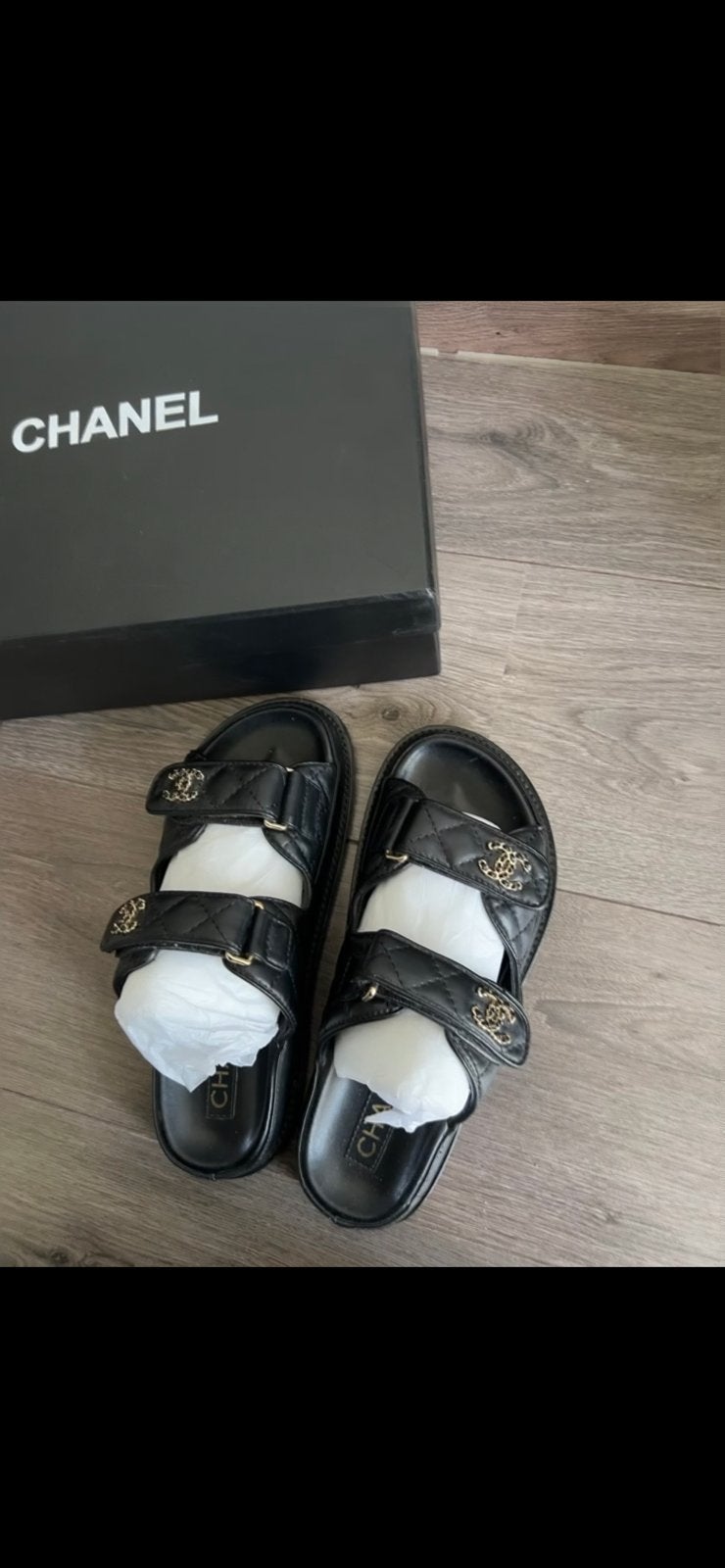 Sandalen, Ophalen of Verzenden, Zo goed als nieuw, Zwart, Slippers