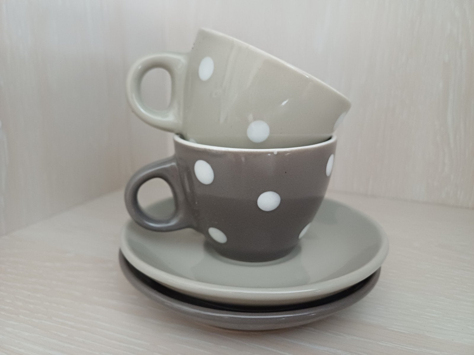Espressokopjes (of kinderkopjes) met schoteltjes, Ophalen, Gebruikt, Keramiek, Overige stijlen