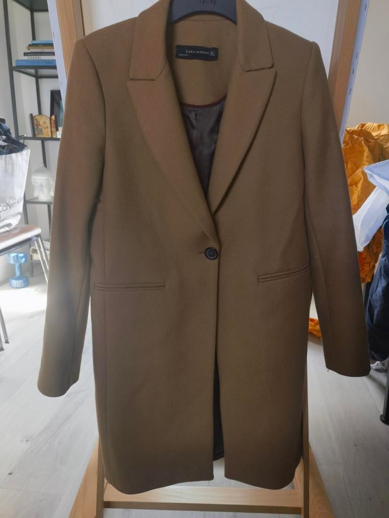 Zara wollen jas dames maat S, Bruin, Zara, Ophalen of Verzenden, Maat 36 (S)