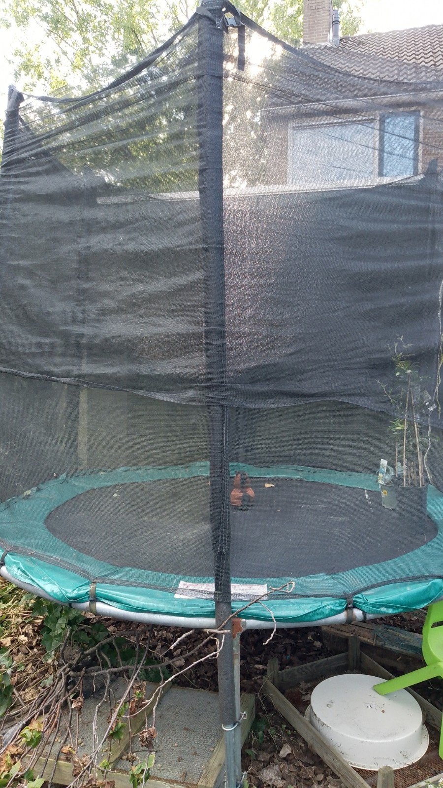 Trampoline met veiligheidsnet (zonder trap), Ophalen, Gebruikt