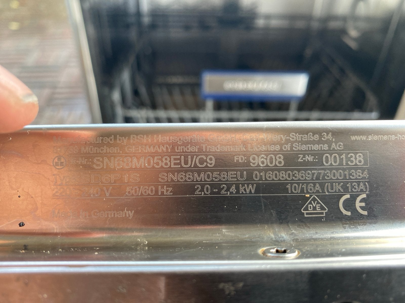 Siemens SN68M058EU/C9 Vaatwasser - Zo goed als nieuw, Witgoed en Apparatuur, Ophalen of Verzenden, Zo goed als nieuw