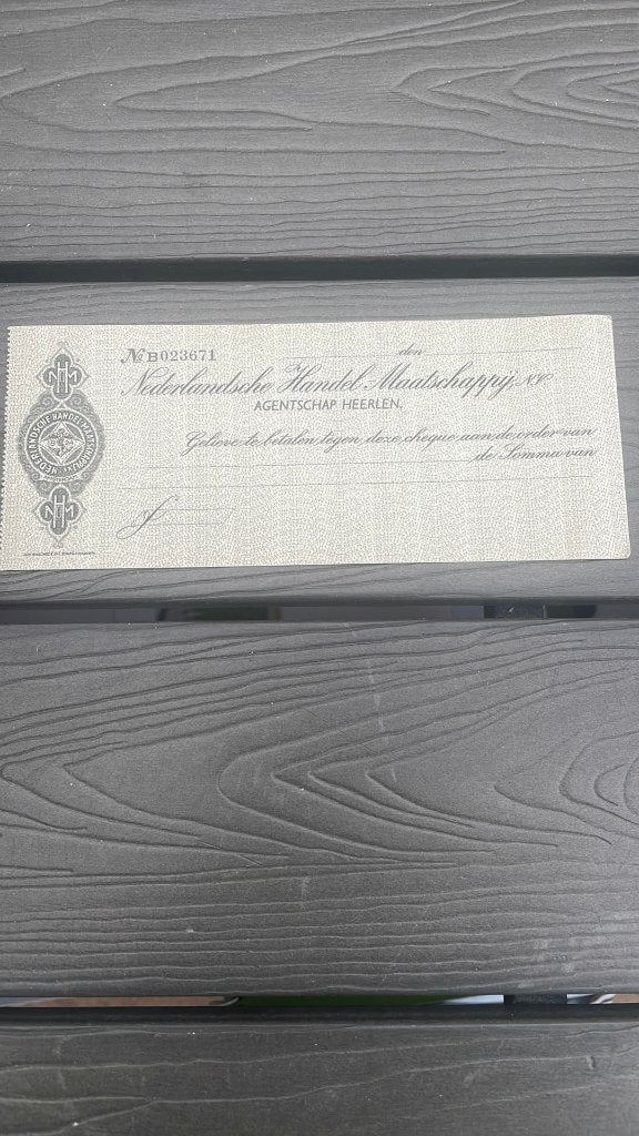 cheque Nederlandse Handelsmaatschappij, Ophalen of Verzenden, 1920 tot 1950, Overige typen