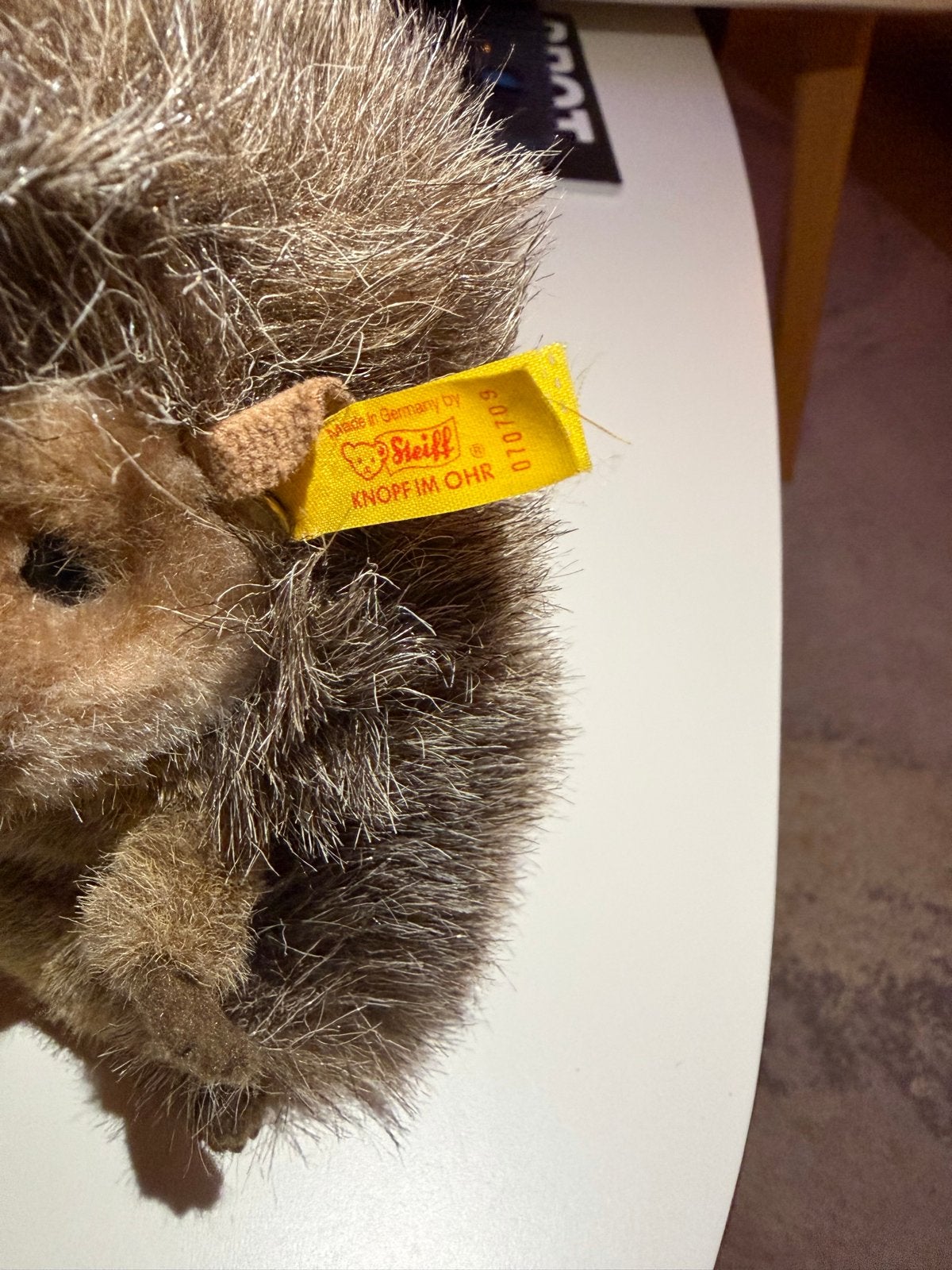 Steiff Egel - Knuffel met 'Knopf im Ohr' - Bieden naar waard, Verzamelen, Ophalen, Zo goed als nieuw
