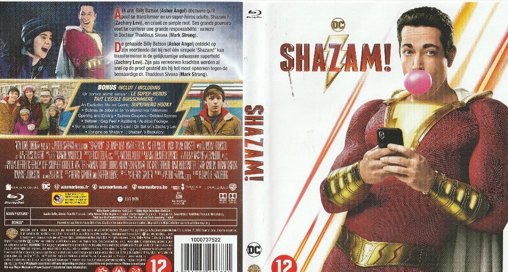 Shazam ! Blu ray ( ned. Ondert.), Engels, Nederlands, Ophalen of Verzenden, Zo goed als nieuw