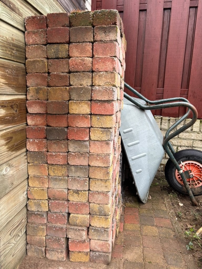 Klinkers - cobblestones - koppelstones, Ophalen, Gebruikt, Klinkers, Minder dan 5 m²