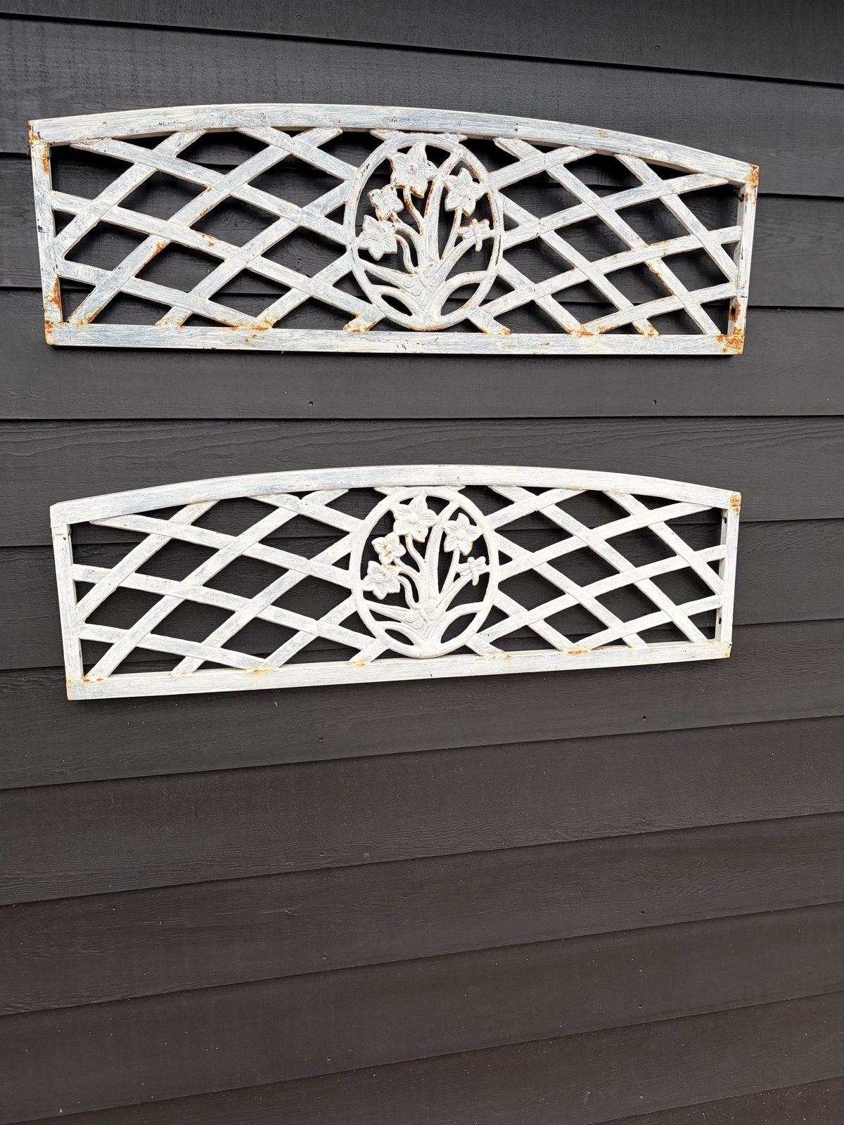 Decoratieve Wandpanelen - Wit Metaal (106x33 cm), Metaal, Gebruikt, Vintage, Ophalen of Verzenden