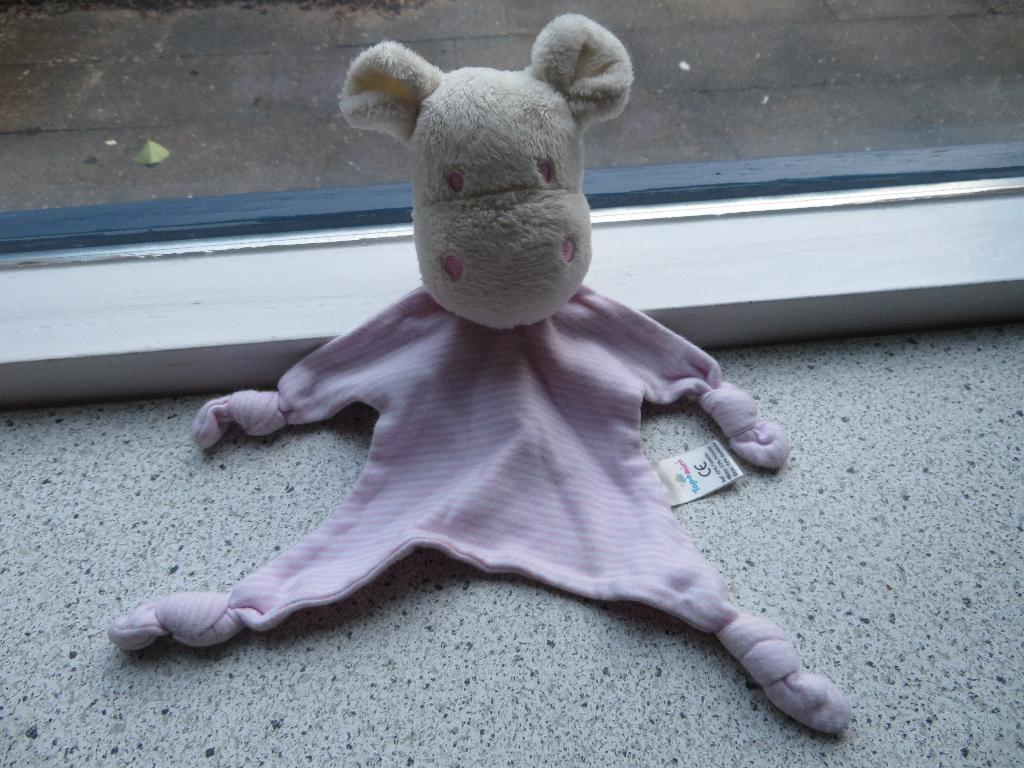 2 x Knuffeldoek koe paard beer merk Topo Mini Topomini roze, Kinderen en Baby's, Beer, Ophalen of Verzenden, Zo goed als nieuw