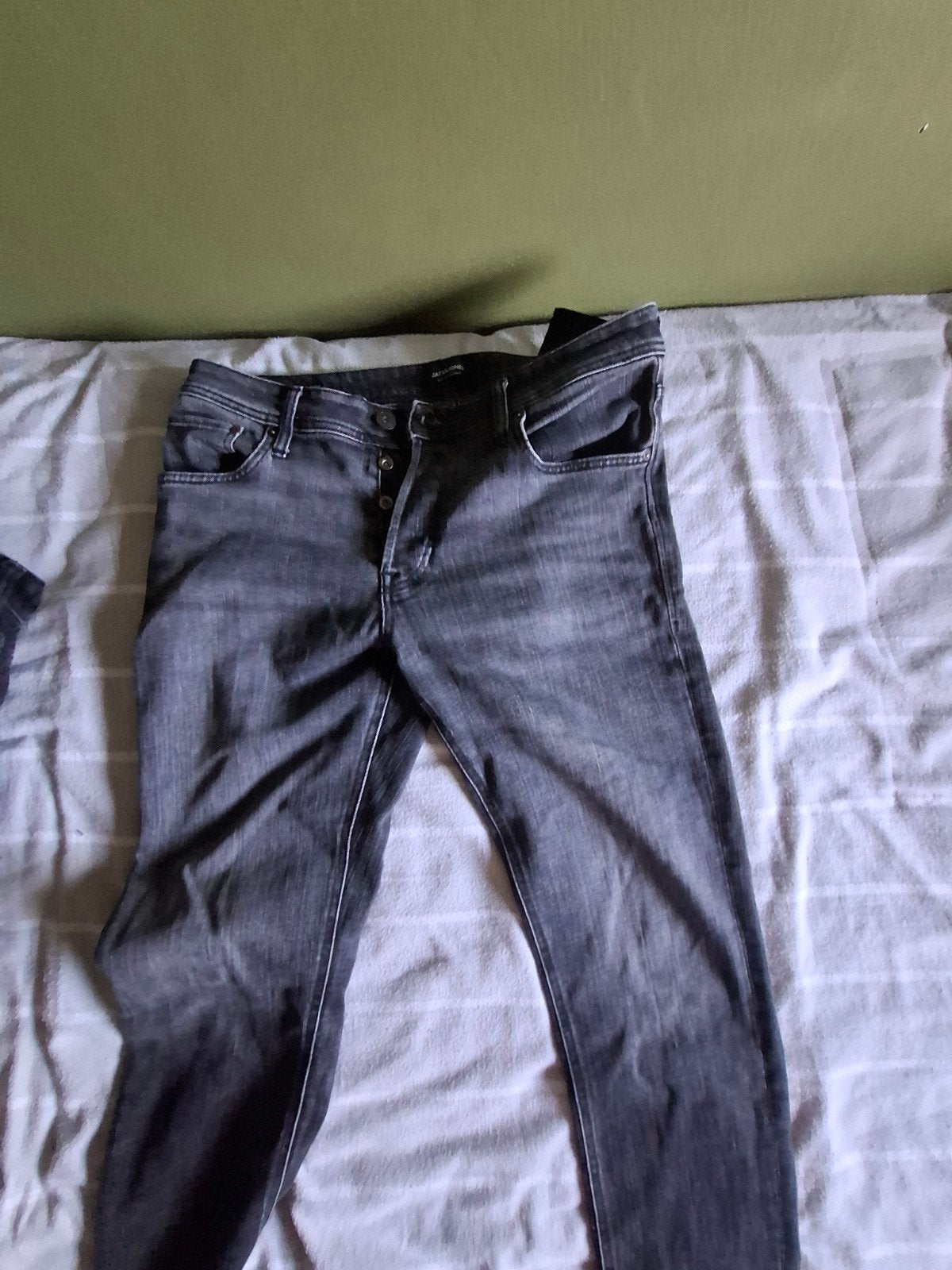 Jack & Jones Tapered/Mike Jeans - Grijs, Ophalen of Verzenden, Zo goed als nieuw, W33 - W34 (confectie 48/50), Grijs