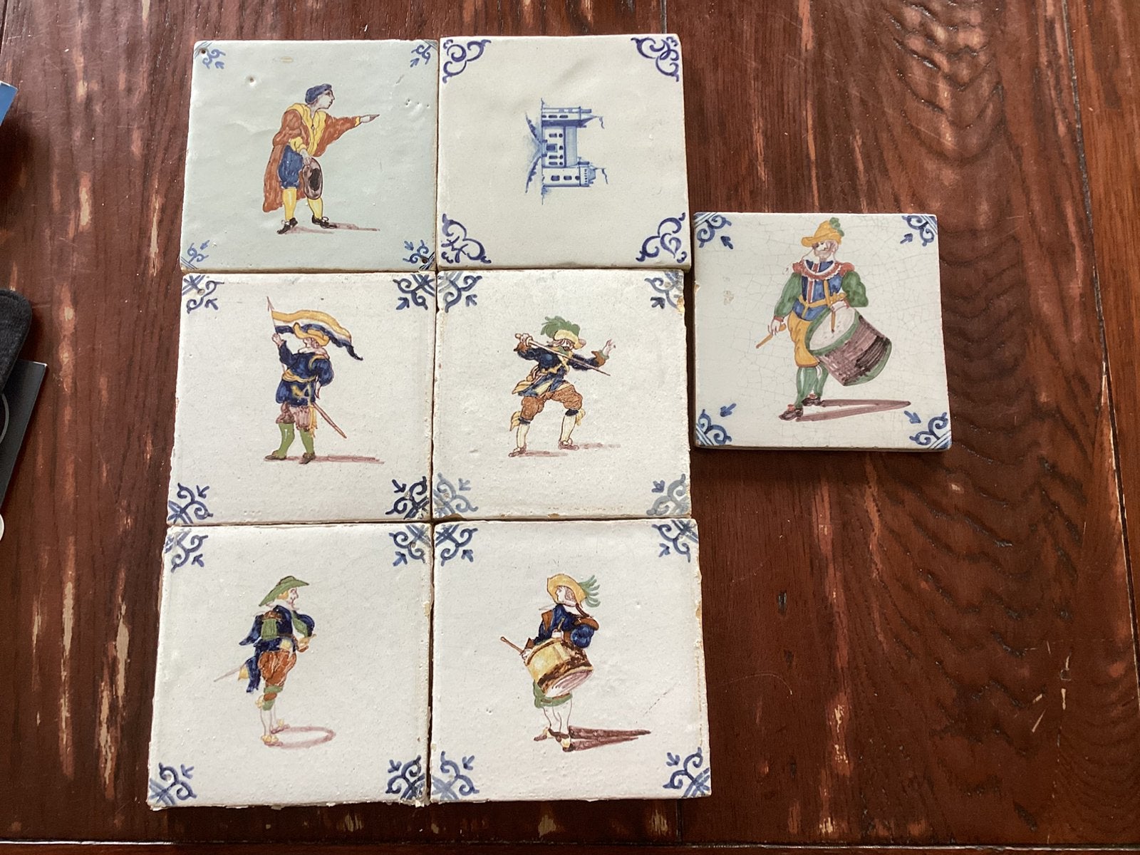 Oude antieke dikke tegeltjes, Antiek en Kunst, Antiek | Wandborden en Tegels, Ophalen of Verzenden