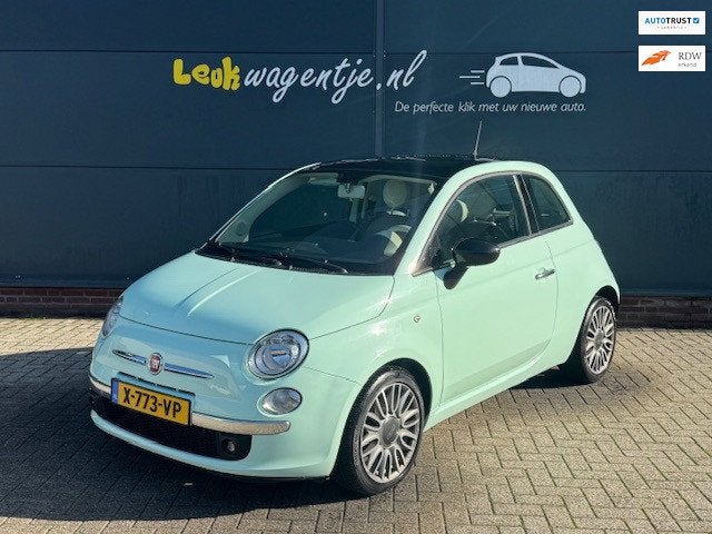 Fiat 500 0.9 TwinAir Turbo Cult *leder *climate *pano *16”, Auto's, Voorwielaandrijving, Gebruikt, Leder, Handgeschakeld