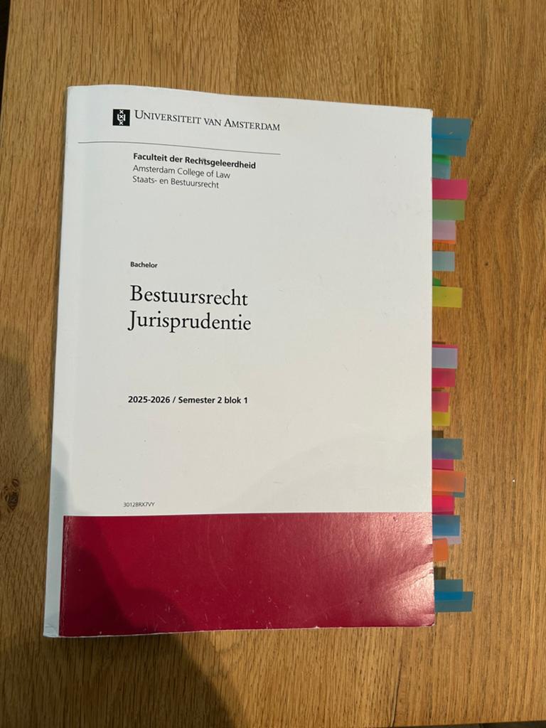 Bestuursrecht reader, Ophalen of Verzenden, Alpha, Gelezen, WO