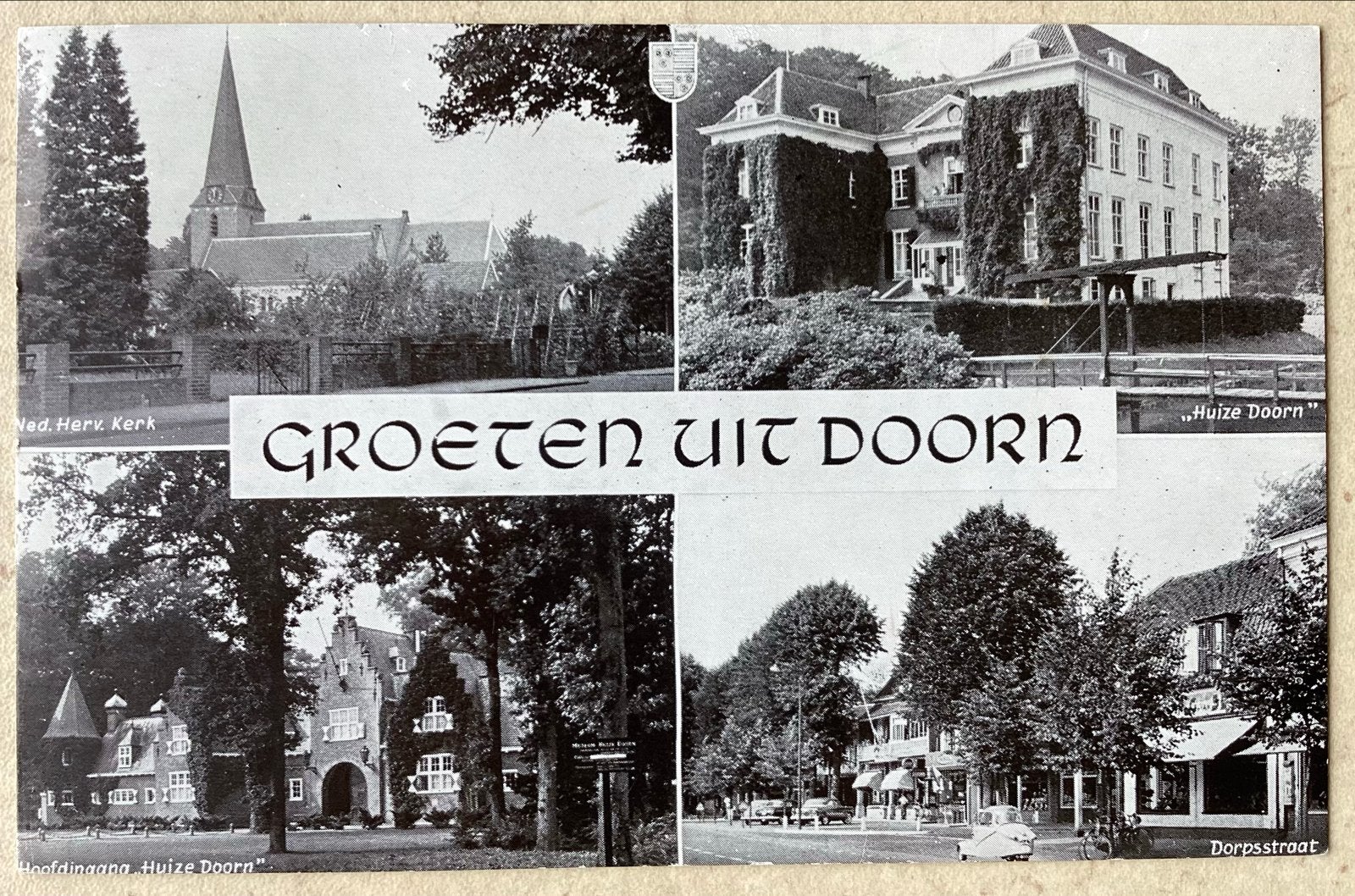 Oude ansichtkaart Groeten uit Doorn 1965 - Uniek erfstuk, Verzamelen, Ansichtkaarten | Nederland, Verzenden, 1960 tot 1980, Gelopen