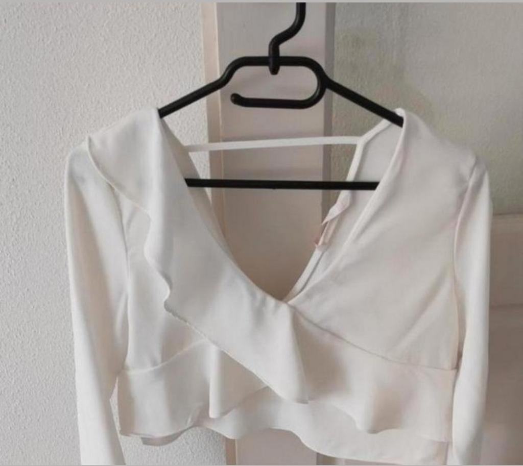 Melkkleurige moderne Blouse van ZARA maat S, Zara, Ophalen of Verzenden, Zo goed als nieuw, Maat 36 (S)