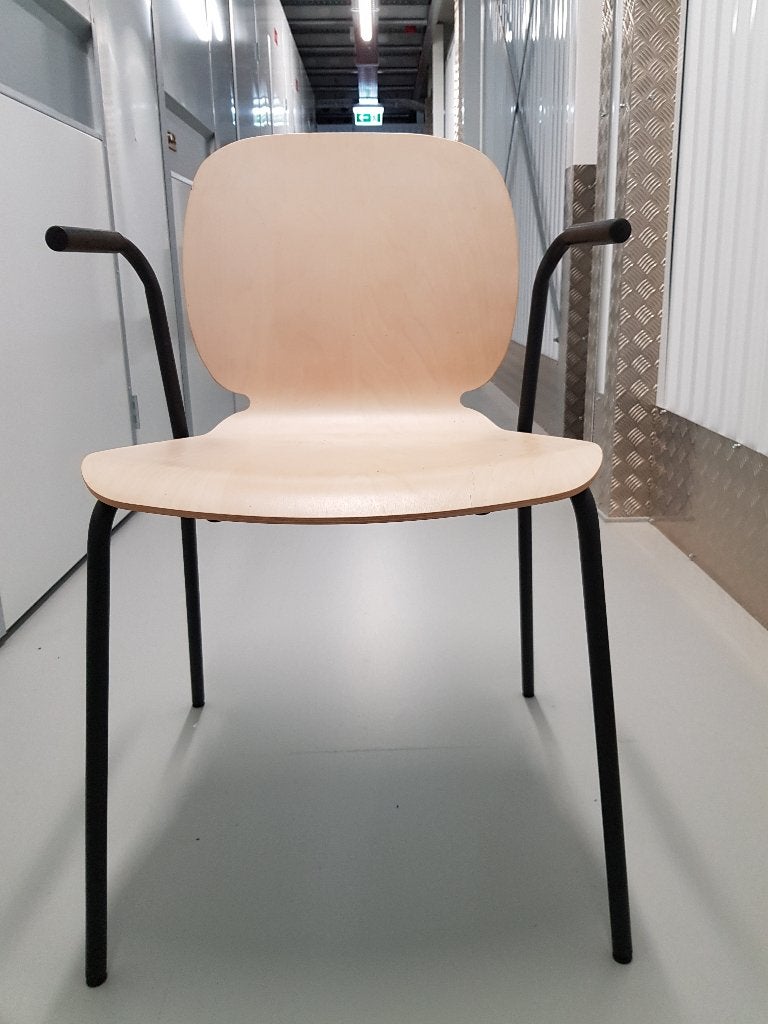 Set van 2 IKEA SVENBERTIL stoelen (hout/zwart), Ophalen, Twee, Zwart, Zo goed als nieuw