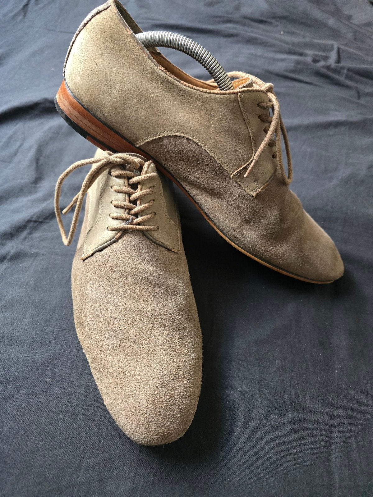 Nette suède veterschoenen maat 43, Ophalen, Gedragen, Veterschoenen, Onbekend