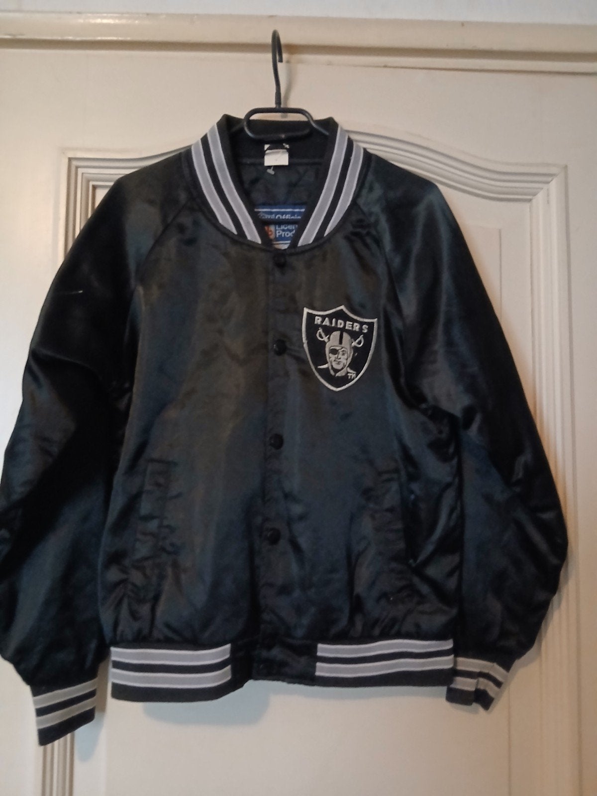 Zwarte Raiders bomber jacket maat 164, Ophalen of Verzenden, Gedragen, Overige maten, Zwart
