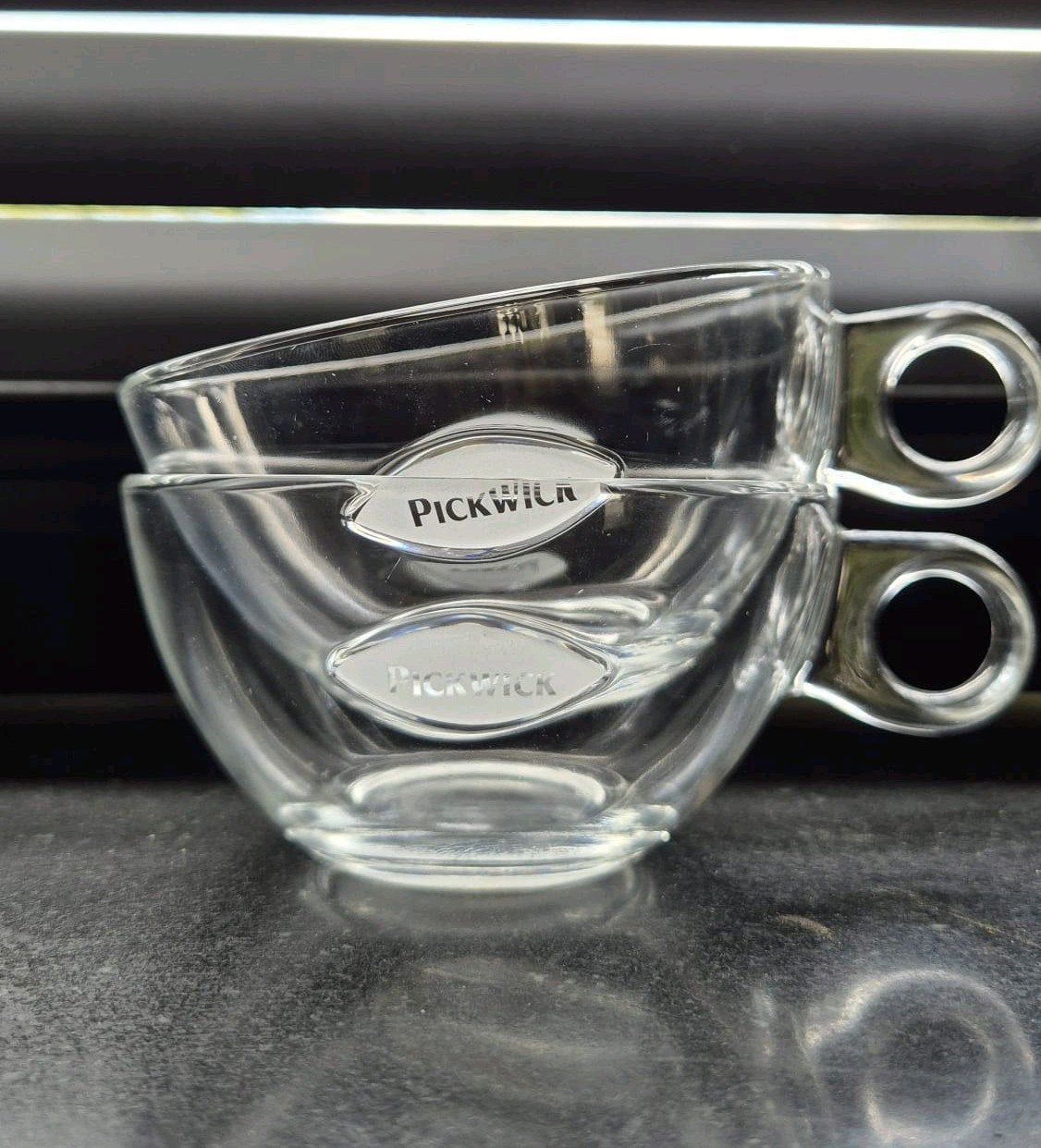 2x  vintage Pickwick theekop, Huis en Inrichting, Glas of Glazen, Nieuw, Ophalen of Verzenden, Glas
