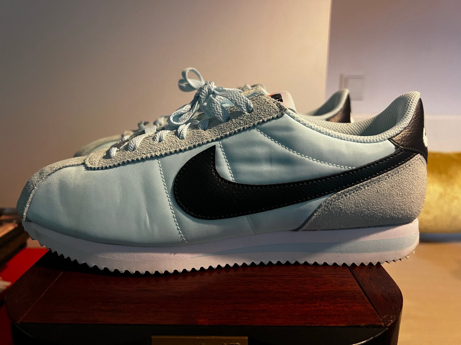 Nike Cortez Sneakers - Lichtblauw, Kleding | Heren, Ophalen of Verzenden, Zo goed als nieuw, Blauw, Sneakers of Gympen