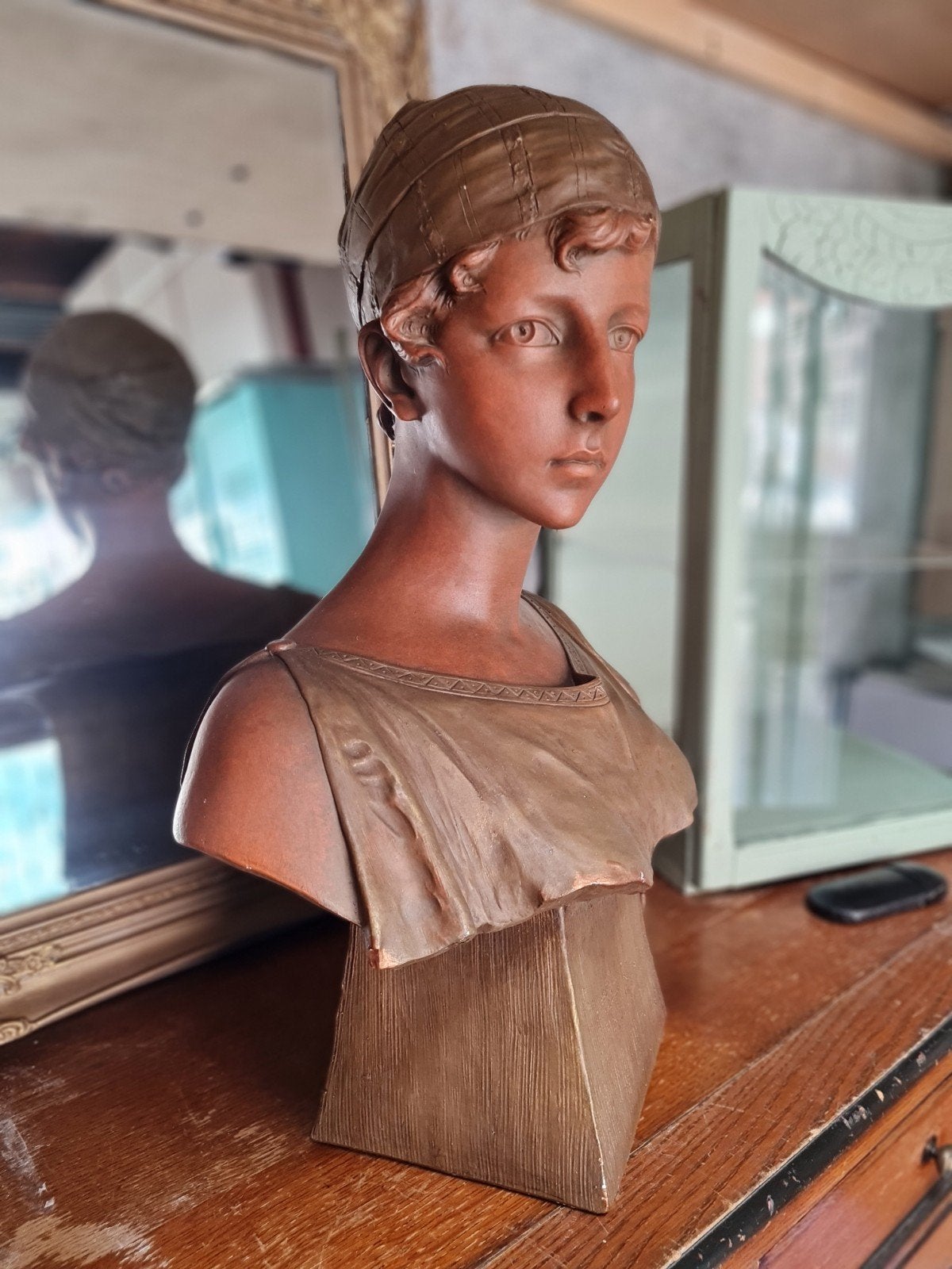 prachtige Art Nouveau buste, Antiek en Kunst, Ophalen