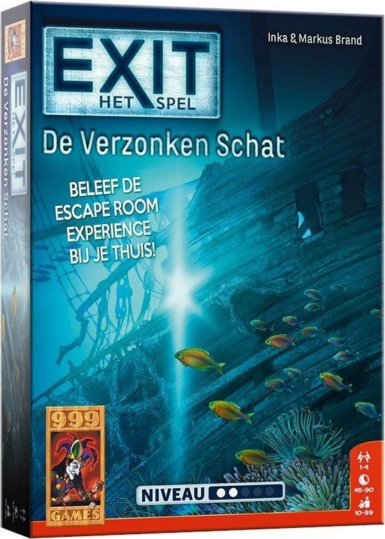 EXIT: De Verzonken Schat, Vijf spelers of meer, Ophalen of Verzenden, Zo goed als nieuw, 999 Games