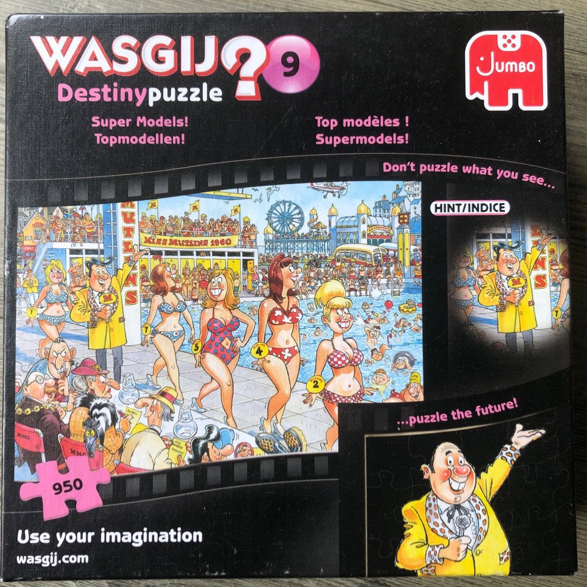 Wasgij Destiny 9 'Supermodellen!' Legpuzzel 950 stukjes, Ophalen of Verzenden, 500 t/m 1500 stukjes, Gebruikt, Legpuzzel