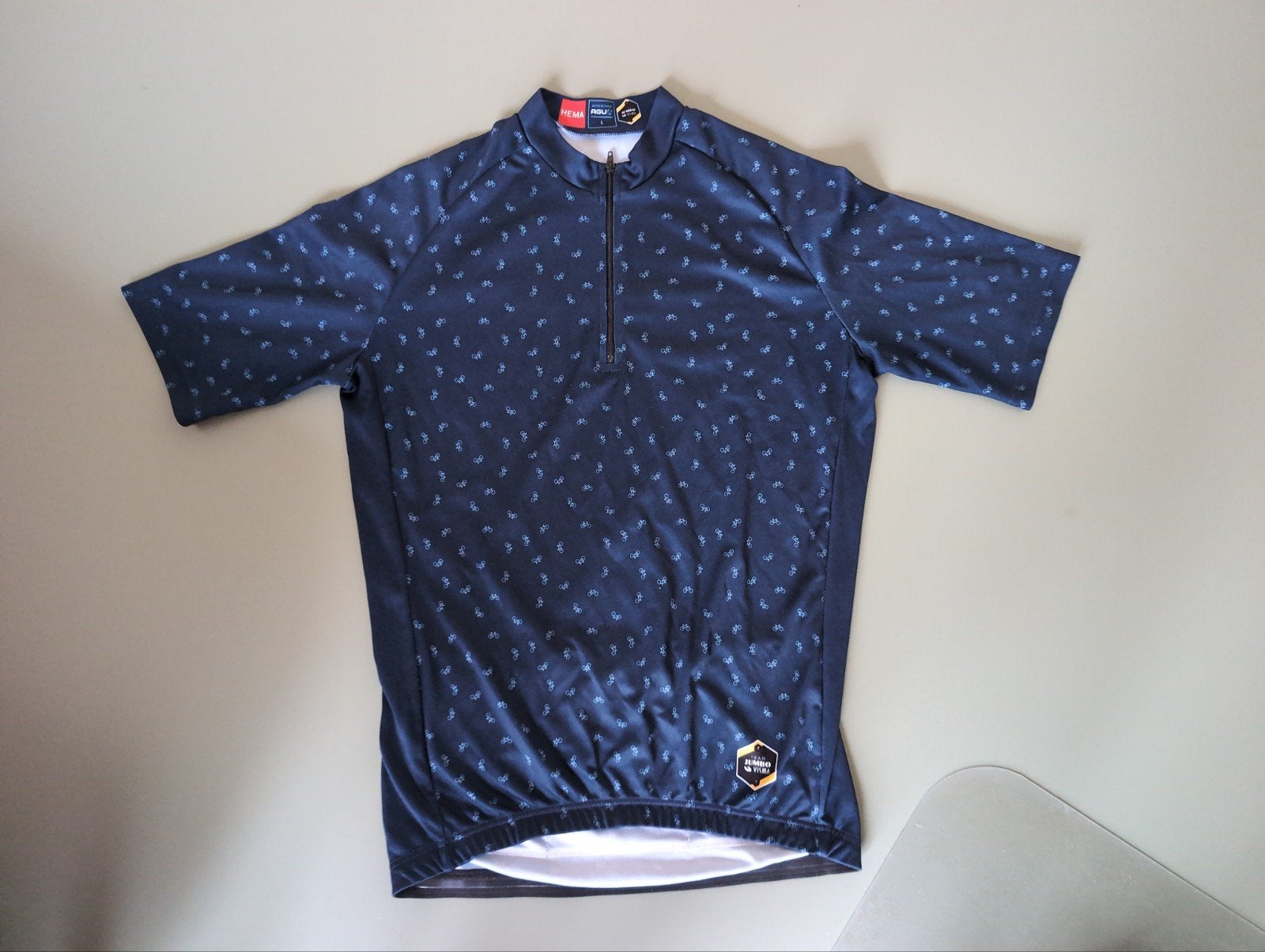 AGU x HEMA x Jumbo Visma wielershirt maat L, Sport en Fitness, Ophalen of Verzenden, Zo goed als nieuw