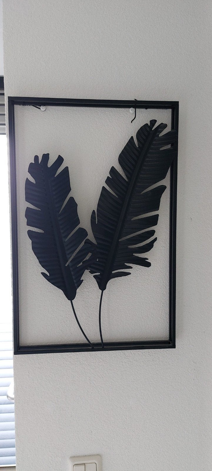 Metalen wanddecoratie met bladeren - Zwart, Huis en Inrichting, Woonaccessoires | Wanddecoraties, Metaal, Wandsculptuur, Zwart