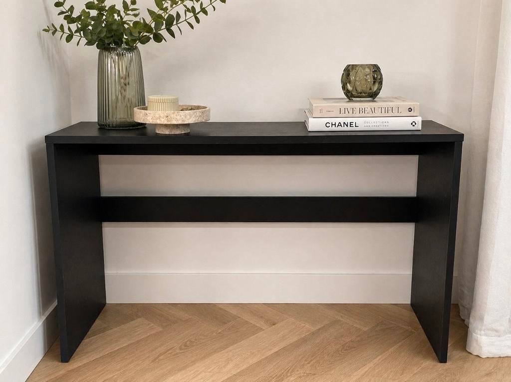 Zwarte Sidetable 120x40x80 cm - Modern Design, Huis en Inrichting, Tafels | Sidetables, Ophalen, 100 tot 150 cm, Zo goed als nieuw