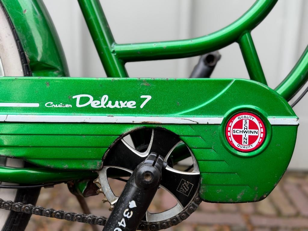 Schwinn de luxe 7 - reproductie 1956 cruiser - Project 346, Ophalen, Terugtraprem, Schwinn, Jaren '60 of nieuwer