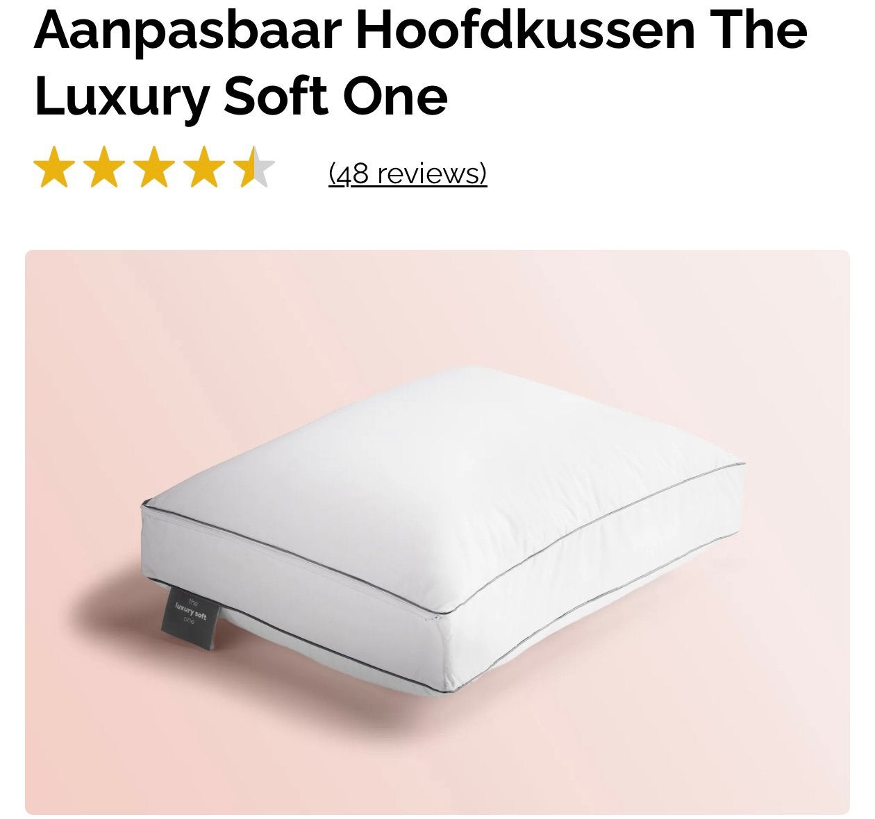 Swiss Sense the luxury one hoofdkussen dons veren aanpasbaar, Eenpersoons, Wit, Verkoelend, Dons en Veren