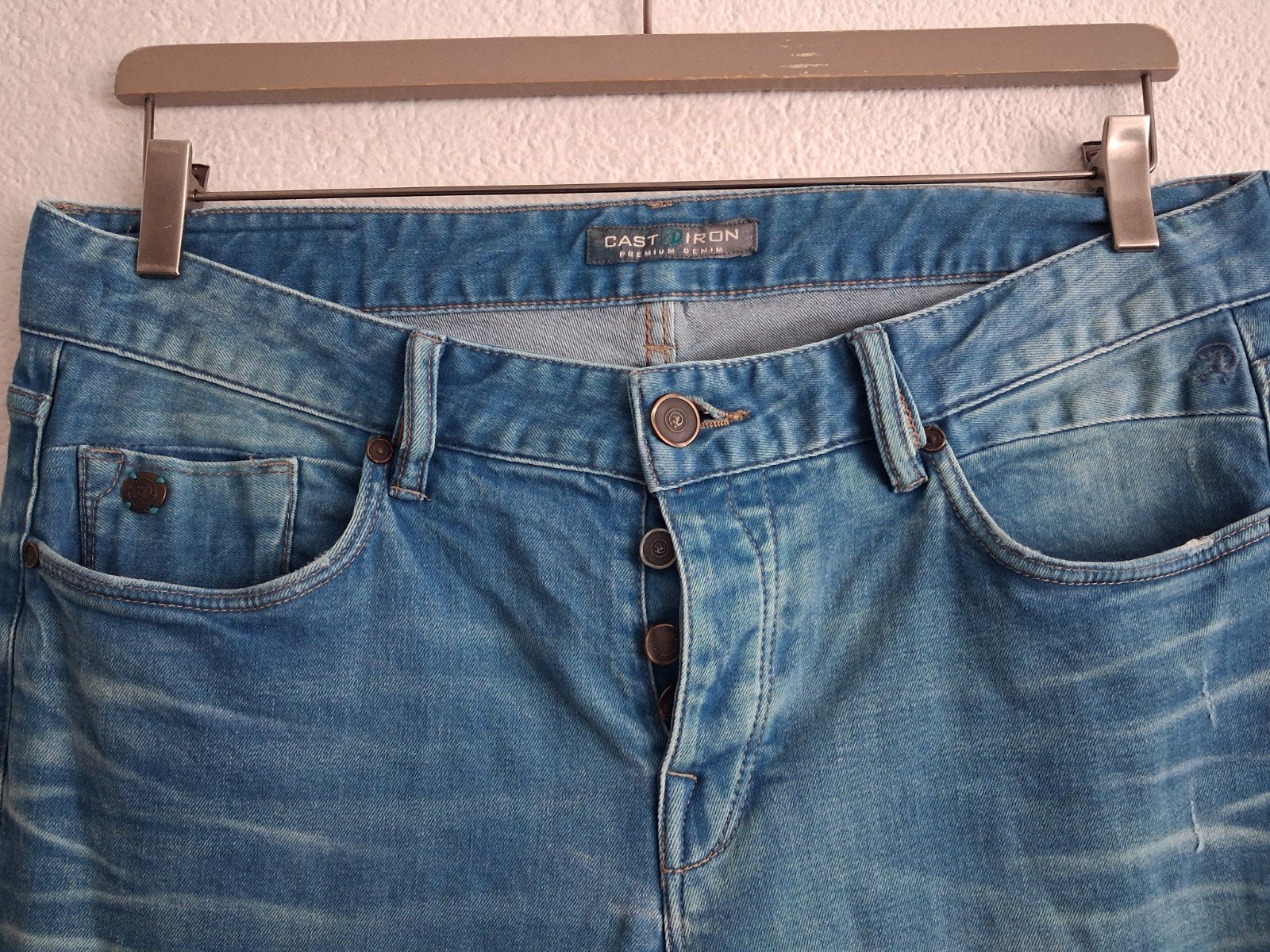 Cast Iron Premium Denim Jeans - Blauw Maat  W34  L34, Blauw, Ophalen of Verzenden, W33 - W34 (confectie 48/50), Cast Iron
