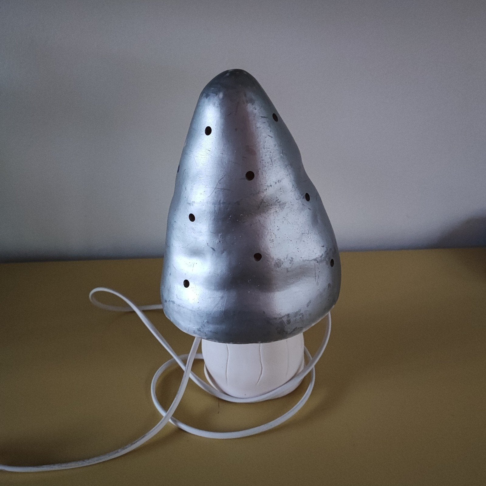 Heico zilver punt paddenstoel lampje, Ophalen of Verzenden, Gebruikt, Lamp