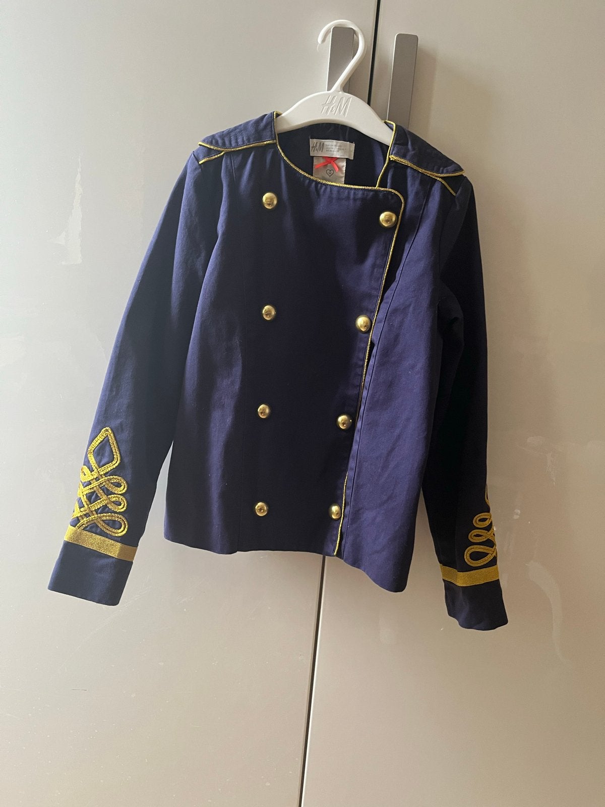 H&M Marine/Kapiteinsjasje - Maat 134, Kinderen en Baby's, Carnavalskleding en Verkleedspullen, Ophalen of Verzenden, Zo goed als nieuw