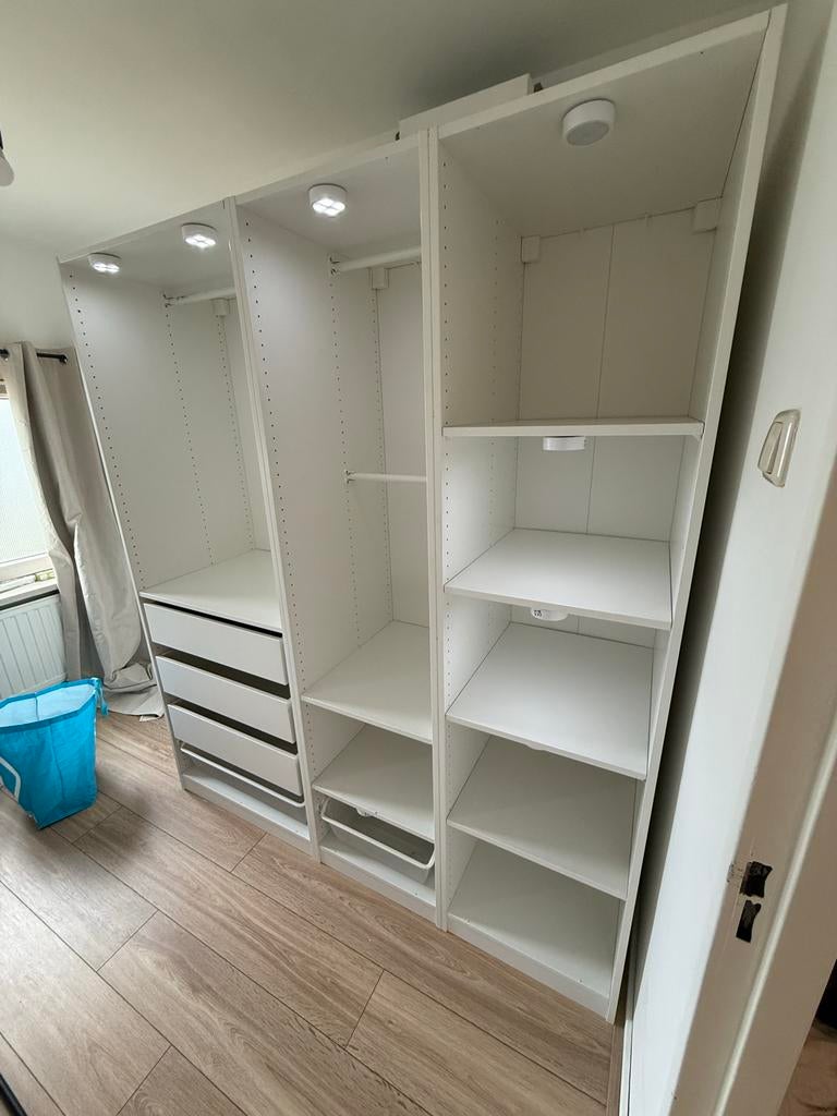 Ikea Pax driedelige kledingkast - 201x75cm & 201x50cm, Ophalen, Gebruikt, 100 tot 150 cm, 200 cm of meer