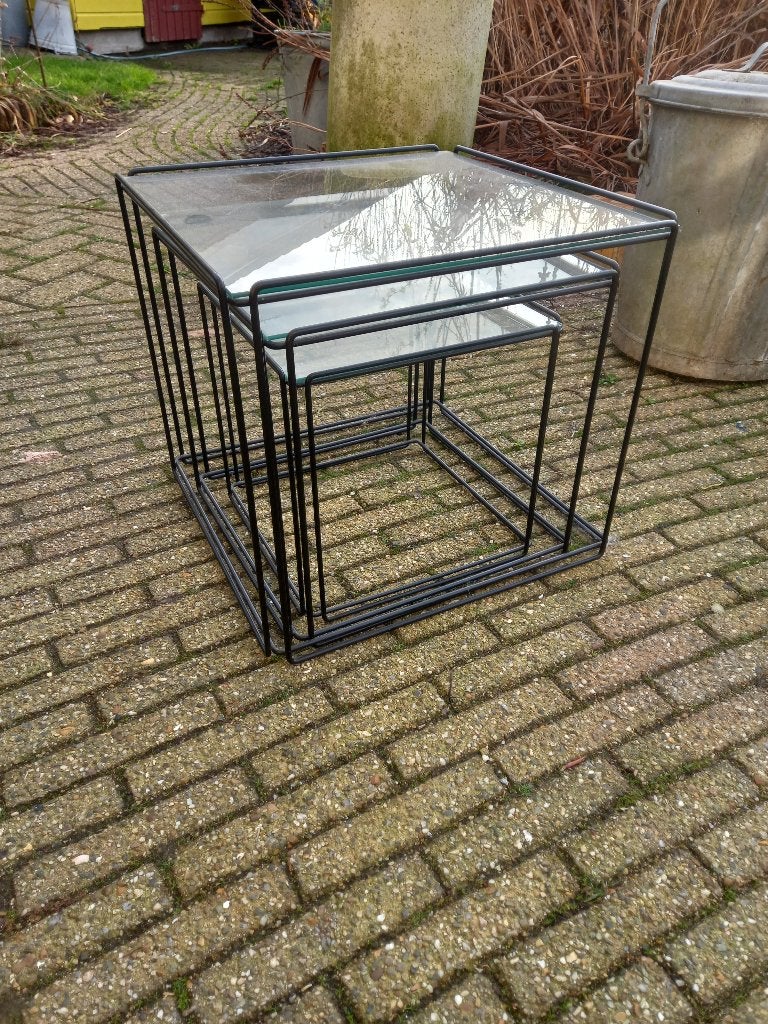 vintage retro max sauze bijzettafeltjes, mimiset, Ophalen, Huis en Inrichting