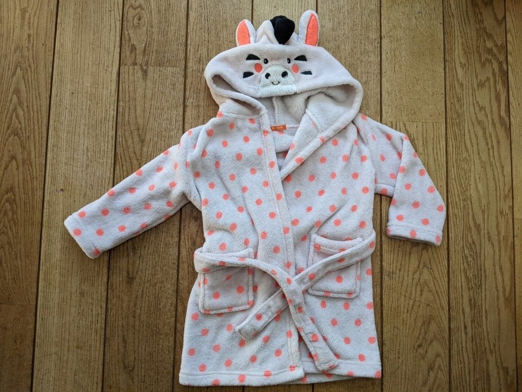 Ochtendjas / badjas Hema - maat 98 / 104, Nacht- of Onderkleding, Gebruikt, Meisje, Ophalen of Verzenden
