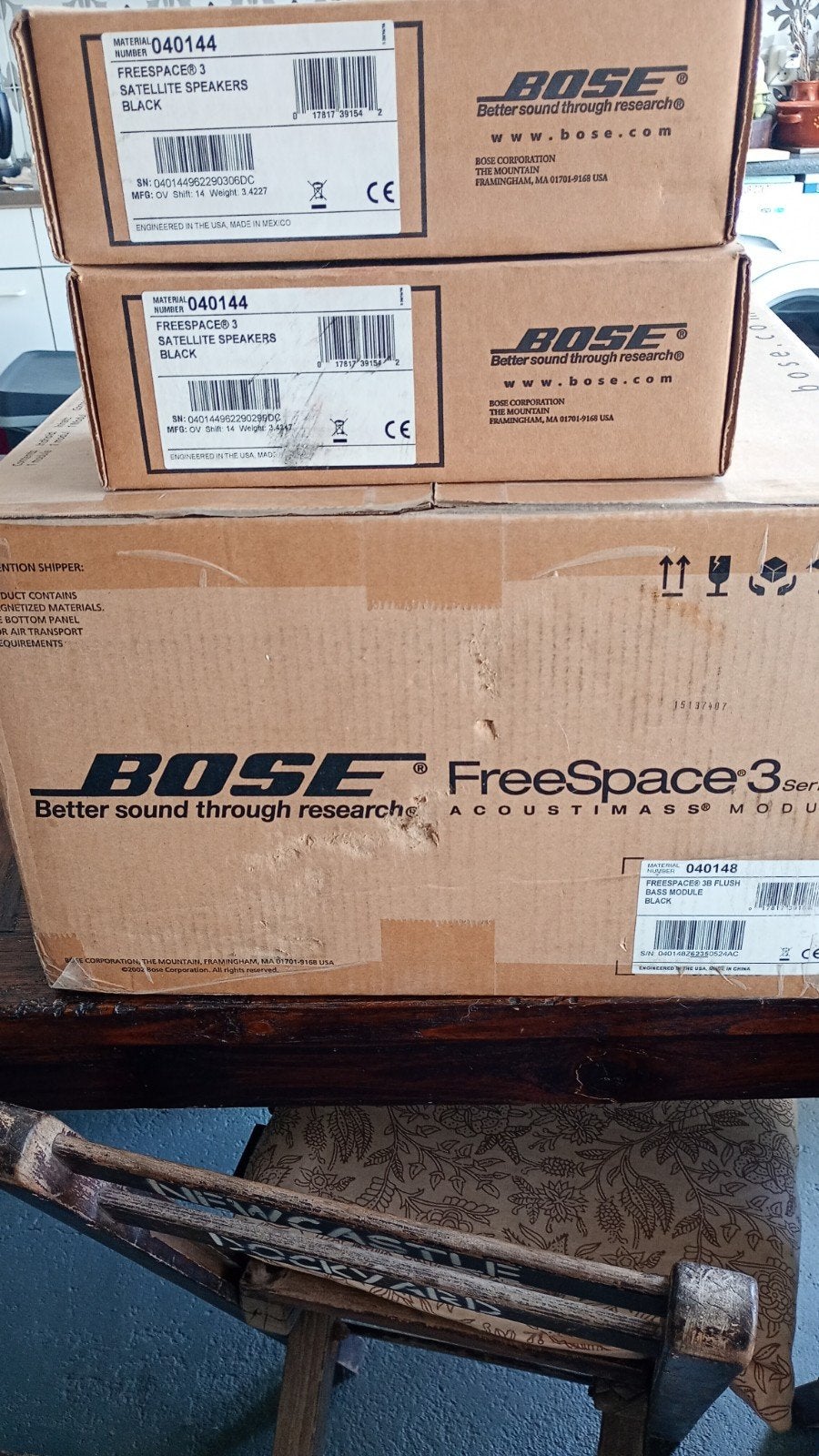 Bose FreeSpace 3, satelliet speakers, 4 stuks, en woofer, Audio, Tv en Foto, Ophalen of Verzenden, Nieuw, Subwoofer, Bose