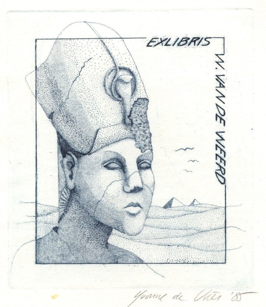 0162 Ex Libris Nederland : Yvonne de Vries, 1985, Verzenden, Ex libris