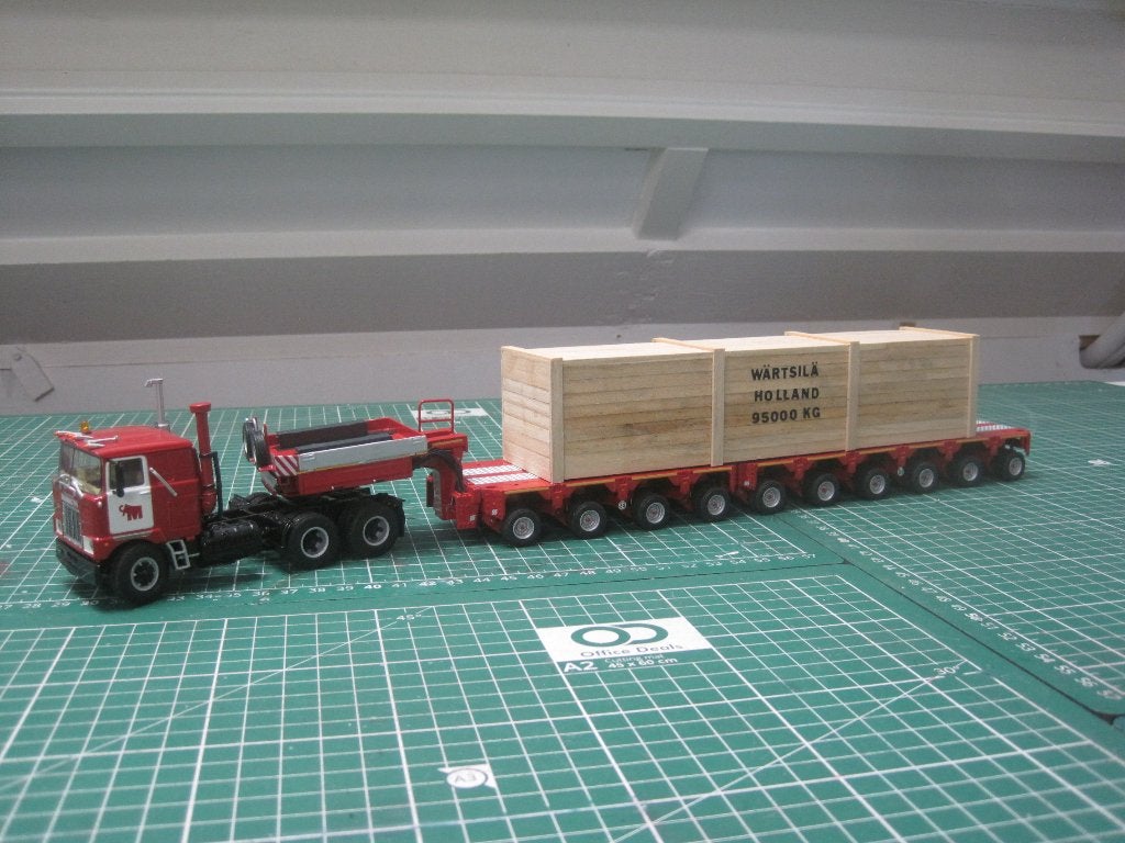 Mammoet/Stoof Mack F 700 met Scheurle trailer + lading, Ophalen, Nieuw, Bus of Vrachtwagen, Wsi