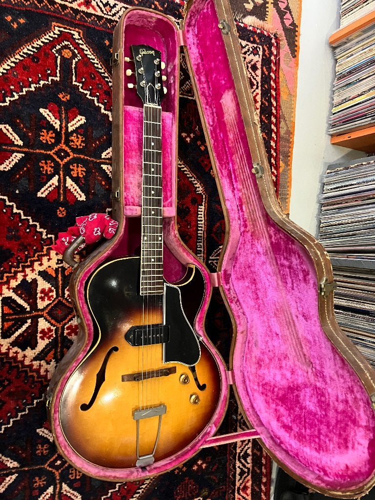 Gibson ES-225T 1959 100% original met coffer, Muziek en Instrumenten, Snaarinstrumenten | Gitaren | Elektrisch, Ophalen, Gebruikt