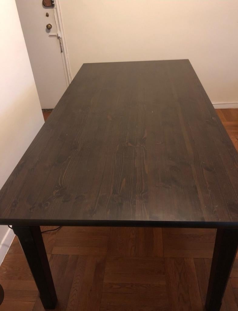 IKEA Markör eettafel donkerbruin, landelijke stijl, Gebruikt, Vijf personen of meer, Rechthoekig, Overige houtsoorten