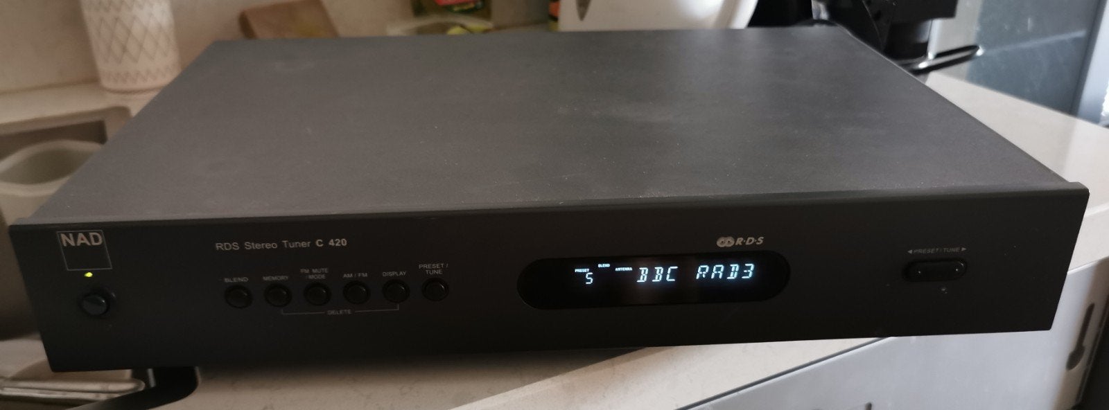 NAD C 420 RDS Stereo Tuner - Uitstekende Staat, Ophalen of Verzenden, Zo goed als nieuw, Analoog