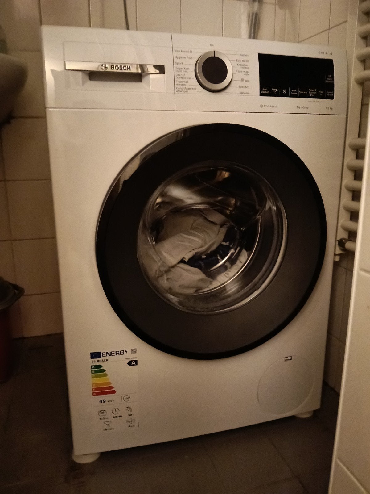 Bosch Serie 6 Wasmachine 9 kg - Energiezuinig en Stil, Witgoed en Apparatuur, Wasmachines, Ophalen