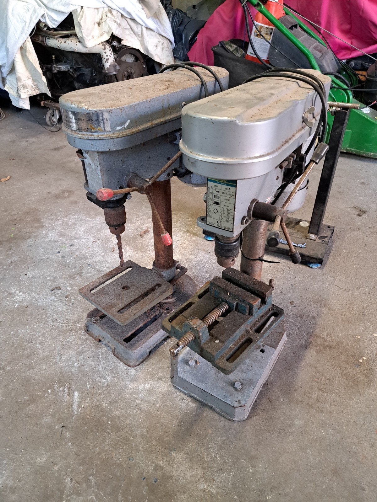 2x kleine kolomboormachine, Doe-het-zelf en Verbouw, Gereedschap | Boormachines, Ophalen, Gebruikt, Kolomboormachine, Variabele snelheid
